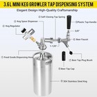 128oz Mini Keg Growler Portable Draft Beer Dispenser System Pressurized Stain   
