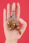  Crystal Rhinestone Heart Key Alloy Keychain Car Key Pendants Handbag Charm