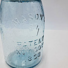 Mason   s Fruit Jar Philadelphia Patent Nov 30th 1858 Zinc Lid With Insert-nice
