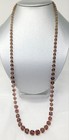 Art Deco Graduated Czech Purple Yellow Glass Bead Necklace 10k Antique Clasp 32 