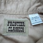 Vintage Frontier Classics Bib Shirt Mens Large Tan Longview Western Cowboy  flaw