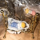 8 Vintage 3    Brass Baby Rocking Cradles 7w porcelain 1    Babies-2 Boys   5 Girls