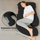U-shaped Pregnancy Pillow For Sleeping - Full Body Maternity Support Pillow With
