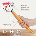 Lorisarm Danish Dough Whisk  13-inch Wood Handle 13 Inch Large  Wood