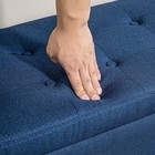 Storage Ottoman  Linen Upholstered Storage Bench With Lift Top