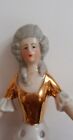 Vintage Fine Porcelain Half Doll Pin Cushion German Signed 15150 Carl Schneider 