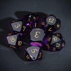 Udixi 7-piece Glass Dice Set D d  Multifaceted Diamond-cut Glass Dnd Dice For   