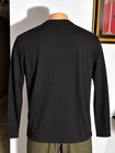Men s Black L Long Sleeve Crew Neck Polyester Knit Snowman Christmas T-shirt