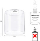 1 Pack Clear Glass Lamp Shade  With 1-5 8  Fitter Opening  Cylinder Glass Lamp S