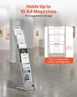 Vevor Brochure Display Rack 10 Pockets Metal Magazine Literature Display Stand