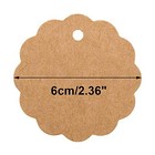  100pcs Craft Scalloped Paper Gift Tags With Natural Jute 100pcs-brown Blank
