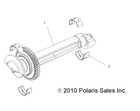 Polaris Balance Shaft Assembly  For Rzr Models  Genuine Oem - 1204387