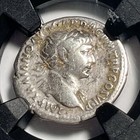 Trajan  ar  Roman Silver Denarius     Ngc Ancients  ad 98-117  - Ch f Choice Fine