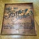 Vtg Father John   s Medicine Wood Crate Framed Side Panel Advertisement  free Ship