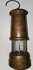Vintage Lamp   Limelight Co  Hockley  Brass Paraffin Miners Light 7  Tall