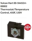 Vulcan 00-944524-00002 Thermostat 450 Degree 120v Solid