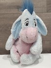 Disney Store Eeyore Winnie The Pooh Pink white Plush Stuffed Animal Toy 13    Tall