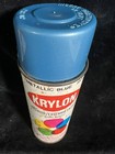 Rare Metallic Blue Paper Label Borden Name On Can Krylon Vintage Spray Paint Can