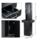 Salon Station Barber Beauty Spa Storage Equipment W glass Door shelves   Cabinet
