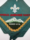 World Jamboree 1967 Idaho U s a  Green Neckerchief Vintage