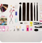 Babe Hair Extensions Hair Extension Kit W  Tools   Supplies  Black brown