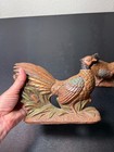 Vintage Mcm Pheasant Hand Painted Figurines  book Ends