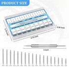 360pcs 8-25mm Watch Band Pins  Diameter 1 5mm Spring Bar Sliver 