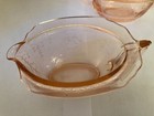 Pair Of Vintage Hocking Princess Pink Depression Glass Creamer   Sugar W lid