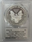 2016-w Proof  1 American Silver Eagle Pcgs Pr 69 Dcam   Lettered Edge Reagan F s