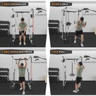 Power Cage Power Rack With Cable Crossover System Dip Bar  j Hooks For Home Gym