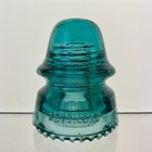 Blue Aqua Cd 162  070  Hg Co Prismic Embossed Glass Insulator