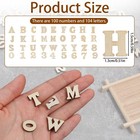 204 Pcs 1 2 Inch Wooden Letters Numbers  Mini Unfinished Wood Alphabet Letter   