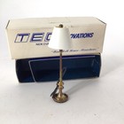 Tec Innovations Dollhouse Miniature Brass Desk Table Lamp Light Electric Nos