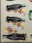 Original Sheet Coca Cola Sign Decals Uncut 1940   s Coke Machine Decafix Vintage 