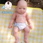 Interactive 18   Newborn Reborn Girl Doll Full Platinum Silicone Flexible Skin