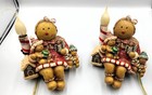 Vintage Homestead Shoppe Country Gingerbread Family Frosted Light Shelf Sitter