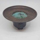 Late Edo Early Meiji 11  Japanese Usubata Bronze Tripod Flower Vase C 1850 s