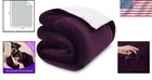 Luxurious Purple Sherpa Fleece Blanket For Newborns - 30x40 Lightweight Throw