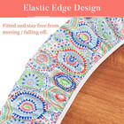 Round Fitted Vinyl Tablecloth With Elastic Edged   Flannel Backing