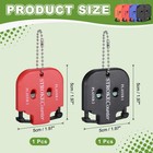 2pcs Golf Score Indicator 2 Player Stroke Counter Clicker Black red