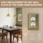 Dewenwils 4 Pack Metal Outlet Covers  Duplex Wall Plate Cover  4 92   3 14 