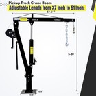 Hydraulic Pickup Truck Crane 2000-lb  Capacity 360   Jib Engine Hoist Truck Lift