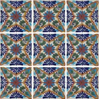 Mexican Tile Folk Art Handmade Talavera Backsplash Handpainted Mosaic   C327