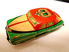 1953 Tin Friction Toy Car King Crown - Japan Friction   Wind-up Steerable Tin