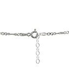 Sterling Silver Figaro Chain Anklet With Dangling Heart Charms