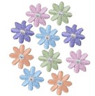 10-pack Mini Daisy Applique Patch Set - Embroidered Colorful Flower Badges 3 4 