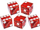 Genuine Red Rock Las Vegas Casino Dice Red Polished Set Of 5 Matching Serial  s