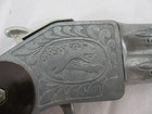 Vintage 5 5  Diecast Derringer Cap Gun Pistol W  Leopard Engravings Vg