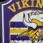 Minnesota Vikings Team Signed Autograph Nfl Football Plaque - 18 Players
