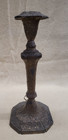 Antique Pair Of Ornate Bronze Plated Cast Spelter Intricately Cast Lamp Bases